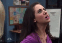 Alison Brie as Annie Edison - Rips Off Her Shirt Tits - Animated GIF